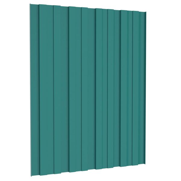 vidaXL Panouri pentru acoperiș 36 buc. verde 60x45 cm oțel galvanizat