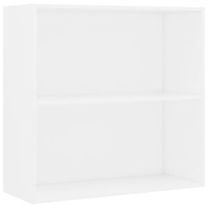 vidaXL Bibliotecă, alb, 80x30x76,5 cm, lemn prelucrat