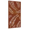 vidaXL Decorație perete de grădină 105x55 cm design frunze oțel Corten
