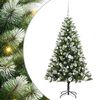 vidaXL 150 LED-uri Alb cald PVC și Metal Verde și alb