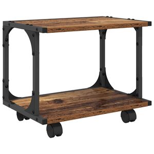 vidaXL Suport pentru imprimantă Lemn vechi 41 x 28 x 33,5 cm