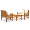 vidaXL Set mobilier de grădină cu perne, 3 piese, lemn masiv de acacia