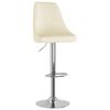 vidaXL Scaune de bar, 2 buc., crem, material textil