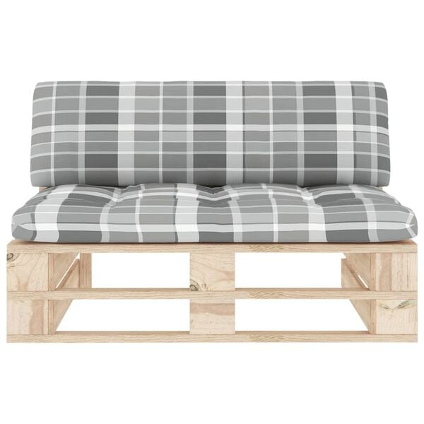 vidaXL Canapea de mijloc de grădină din paleți, lemn de pin tratat