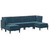 vidaXL Set de mobilier pentru living 6 buc. albastru Catifea
