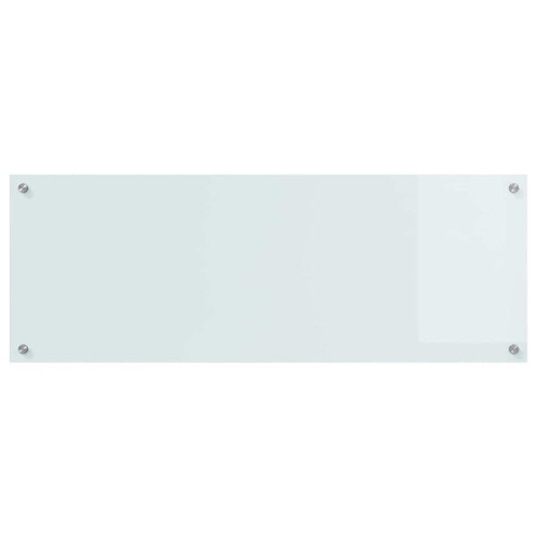 vidaXL Panou de bucătărie 2 pcs Alb 110 x 40 cm sticlă securizată