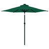 vidaXL Umbrelă soare de grădină st&acirc;lp din lemn verde 225x225x212 cm