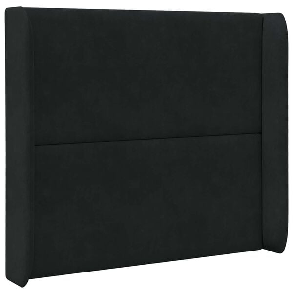 vidaXL Ureche pentru Tăblie Negru 80 x 16 x 4 cm Catifea