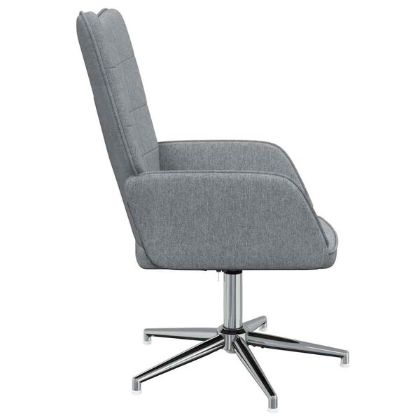 vidaXL Scaun de relaxare, gri deschis, material textil