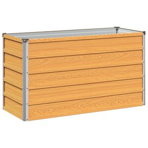 vidaXL Pat de grădină ridicat natural 100 x 40 x 55 cm