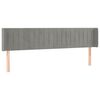 vidaXL Tăblie de pat cu aripioare gri deschis 183x16x78/88 cm catifea