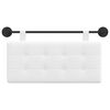 vidaXL Cap de pat suspendat Pe perete Alb 100 x 55 x 5 cm țesătură