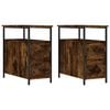 vidaXL Noptiere, 2 buc., stejar afumat, 30x60x60 cm, lemn prelucrat