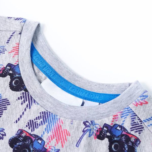 Tricou pentru copii, gri melanj, 92