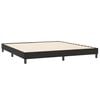 vidaXL Pat box spring cu saltea, negru, 180x210 cm, catifea