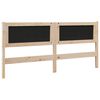 vidaXL Tăblie tapițată cu headboard Maro 180 cm Lemn de pin masiv