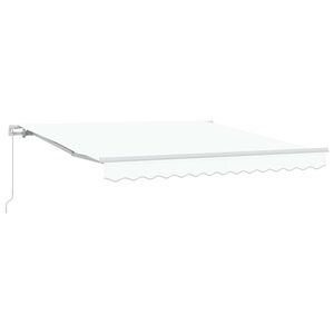 vidaXL Copertină retractabilă Alb 300 x 250 x 165 cm