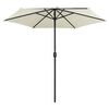 vidaXL Umbrelă de soare grădină stâlp aluminiu alb nisipiu 270x246 cm