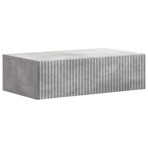 vidaXL Masă laterală montată pe perete 59 x 34,5 x 17 cm Gri Beton