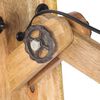 vidaXL Lampă de perete E27 argintiu lemn masiv de mango și fier