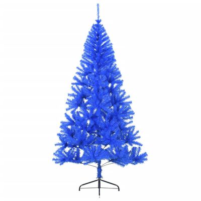 vidaXL Jumătate brad de Crăciun artificial suport, albastru 240 cm PVC