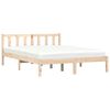 vidaXL Cadru de pat natural 152 x 203 cm Lemn de pin masiv