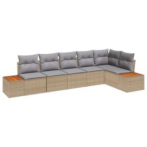 vidaXL Set de canapele pentru grădină 6 pcs Beige și gri deschis