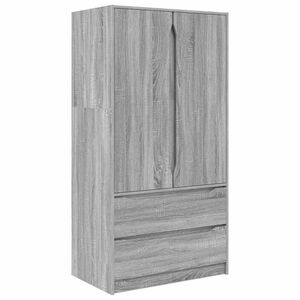 vidaXL Dulap cu sertar Sonoma gri 79,5 x 49 x 156 cm Lemn prelucrat