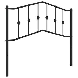 vidaXL Tăblie de pat de schimb metalică, negru, 100 cm