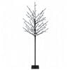 vidaXL Brad de Crăciun cu globuri LED Negru 18 x 18 x 120 cm Oțel