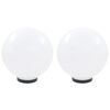 vidaXL Lămpi bol cu LED, 2 buc, sferice, 30 cm, PMMA
