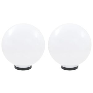 vidaXL Lămpi bol cu LED, 2 buc, sferice, 30 cm, PMMA