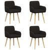 vidaXL Scaune de dining 4 buc. Boucl&eacute; Negru 59 x 56,5 x 85 cm
