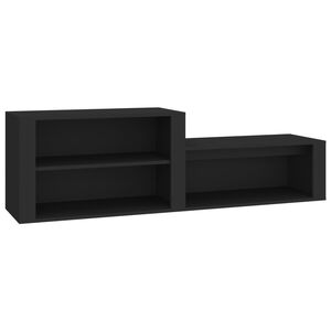 vidaXL Pantofar, negru, 150x35x45 cm, lemn prelucrat