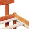 vidaXL Cadru de pat cu headboard Maro 200 x 200 cm Lemn masiv de pin