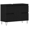 vidaXL Dulap pentru Chiuveta de Baie Stejar Negru 80 x 33 x 60 cm