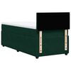 vidaXL Pat box spring cu saltea, verde &icirc;nchis, 90x200 cm, catifea