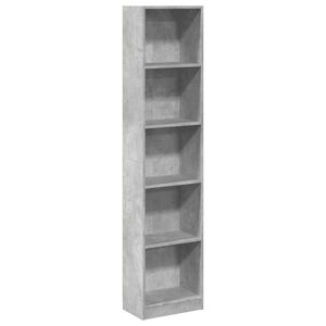 vidaXL Bibliotecă, gri beton, 40x24x176 cm, lemn compozit