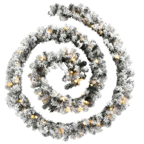 vidaXL Ghirlandă de Crăciun cu lumini LED verzi, 5 m, PVC