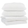 vidaXL Pilotă cu pernă 3 pcs Alb Microfibră