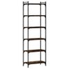 vidaXL Bibliotecă 6 niveluri, stejar maro 60x30x188 cm, lemn prelucrat