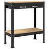 vidaXL Banc de lucru Negru 80 x 40 x 91 cm Lemn aranjat și metal