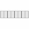 vidaXL Poartă pentru c&acirc;ini 4 pcs Negru 100 x 100 cm Oțel Galvanizat