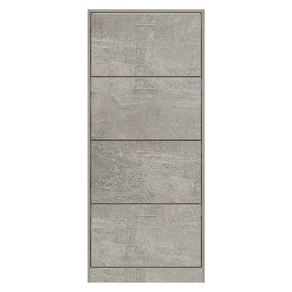 vidaXL Pantofar, gri beton, 63x24x147 cm, lemn compozit