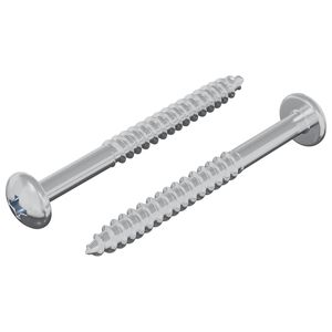 vidaXL Șurub din Lemn 2 pcs Argintiu 9,8 x 53 mm Oțel