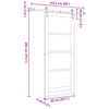 vidaXL Ușă glisantă Manual ORKDAL Maro 83 x 202 cm Lemn masiv de pin