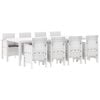vidaXL Set de masă pentru grădină 9 pcs Gri deschis Polipropilenă