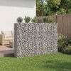 vidaXL Pat ridicat din gabion 3 pcs Argintiu 250 x 50 x 150 cm