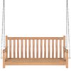 vidaXL Bancă balansoar cu pernă gri, 120 cm, lemn masiv de tec