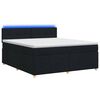 vidaXL Pat boxspring cu saltea Negru 160 x 200 cm Țesătură